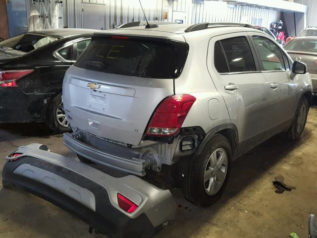 3GNCJLSB2HL159554 - 2017 CHEVROLET TRAX 1LT SILVER photo 4