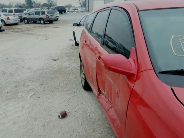 2T1KR32E06C591759 - 2006 TOYOTA COROLLA MA RED photo 9