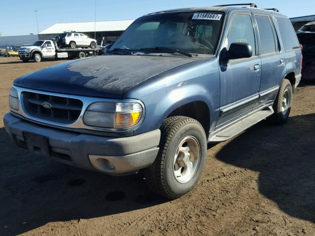 1FMZU73E9YZA55383 - 2000 FORD EXPLORER X BLUE photo 2