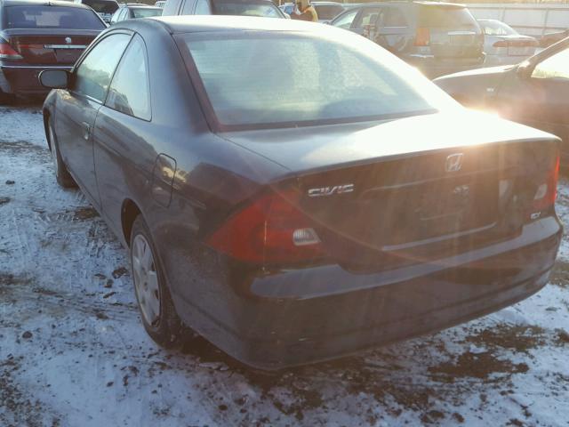 1HGEM22931L083877 - 2001 HONDA CIVIC SI BLACK photo 3