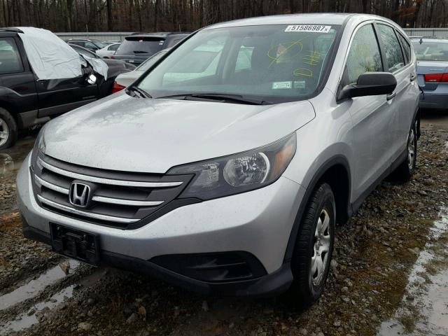 2HKRM4H31DH654788 - 2013 HONDA CR-V LX SILVER photo 2