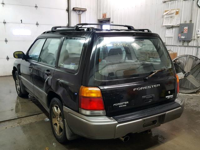 JF1SF6551WH700088 - 1998 SUBARU FORESTER S BLACK photo 3