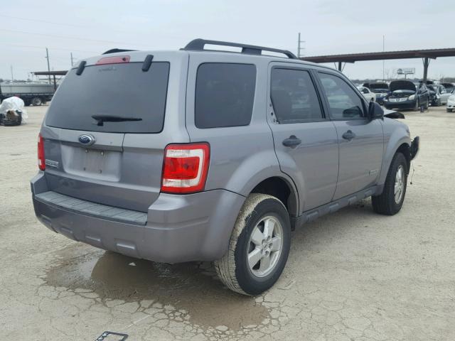 1FMCU03Z28KB47928 - 2008 FORD ESCAPE XLT SILVER photo 4