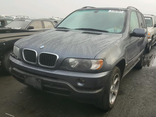 5UXFA53532LP55445 - 2002 BMW X5 3.0I GRAY photo 2