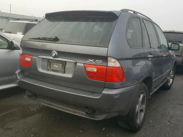 5UXFA53532LP55445 - 2002 BMW X5 3.0I GRAY photo 4