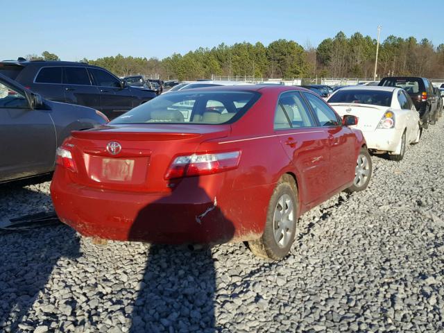 4T1BE46K19U378694 - 2009 TOYOTA CAMRY BASE RED photo 4