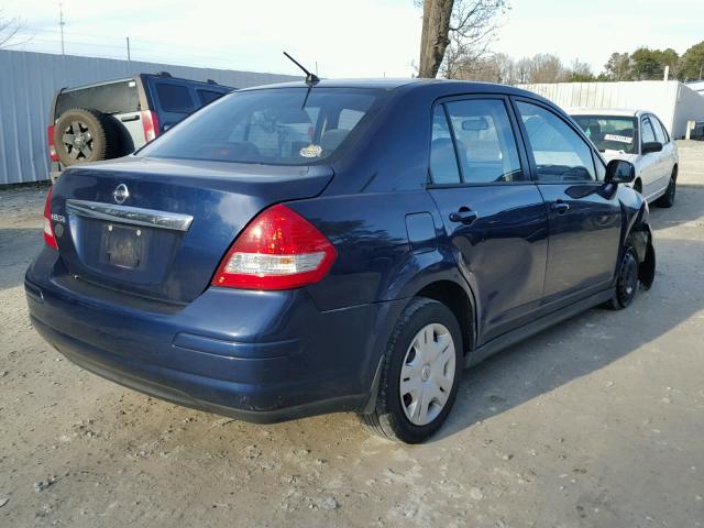 3N1BC1AP7AL421528 - 2010 NISSAN VERSA S BLUE photo 4