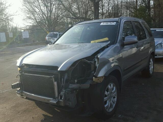 JHLRD68856C012728 - 2006 HONDA CR-V EX GRAY photo 2