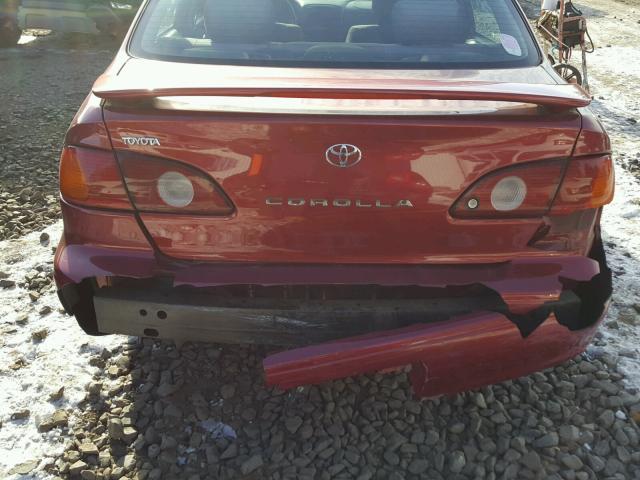 2T1BR12E52C575362 - 2002 TOYOTA COROLLA CE RED photo 9