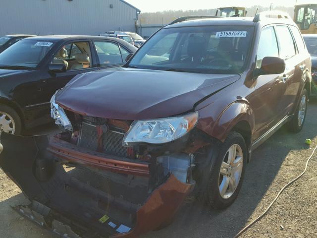 JF2SH63649H704612 - 2009 SUBARU FORESTER 2 MAROON photo 2