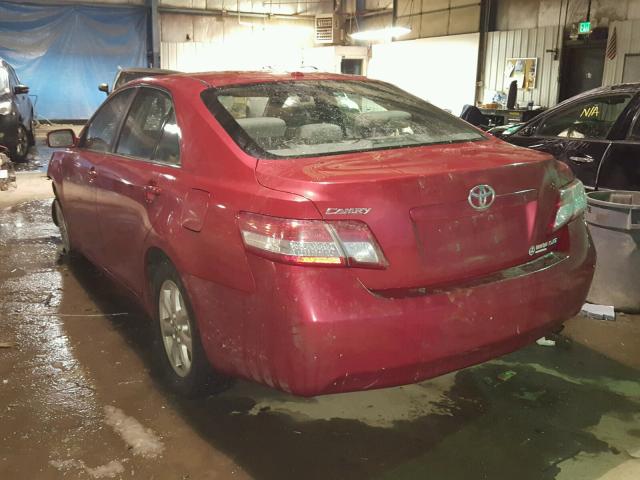 4T4BF3EK8BR087663 - 2011 TOYOTA CAMRY BASE RED photo 3