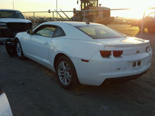 2G1FB1E31D9123999 - 2013 CHEVROLET CAMARO LT WHITE photo 3