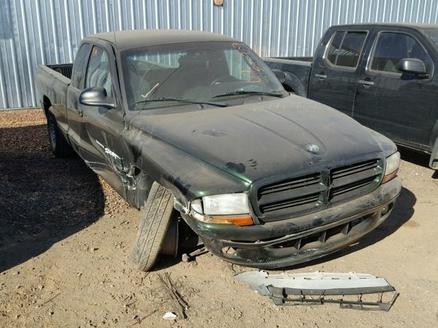 1B7GL22X3YS592425 - 2000 DODGE DAKOTA GREEN photo 1