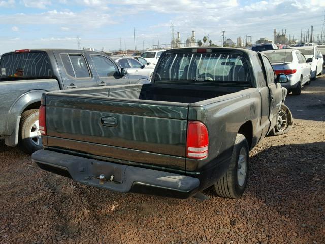 1B7GL22X3YS592425 - 2000 DODGE DAKOTA GREEN photo 4