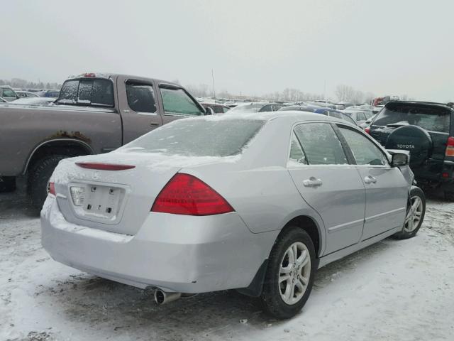 1HGCM56807A079283 - 2007 HONDA ACCORD EX SILVER photo 4