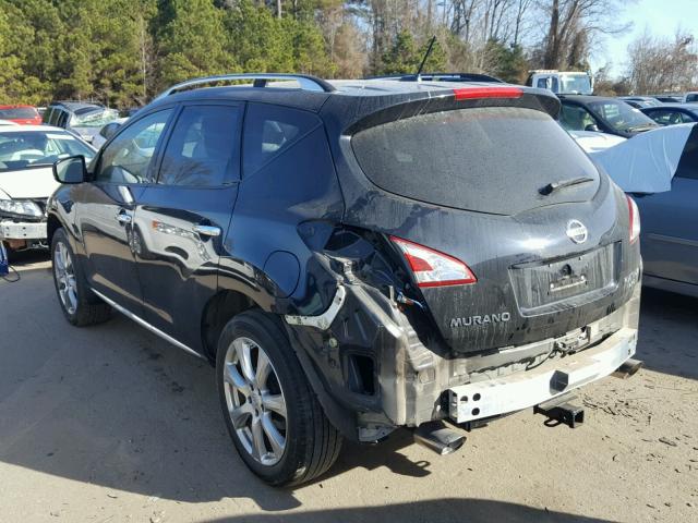 JN8AZ1MW5EW503613 - 2014 NISSAN MURANO S BLACK photo 3