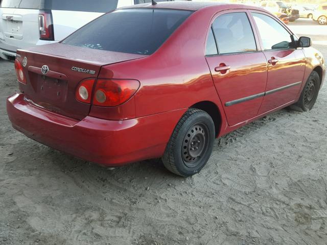 1NXBR32E85Z503571 - 2005 TOYOTA COROLLA CE RED photo 4