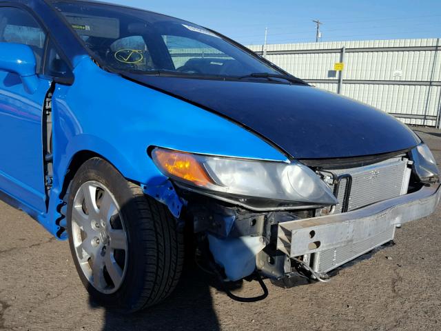 1HGFA16506L052155 - 2006 HONDA CIVIC LX BLUE photo 9