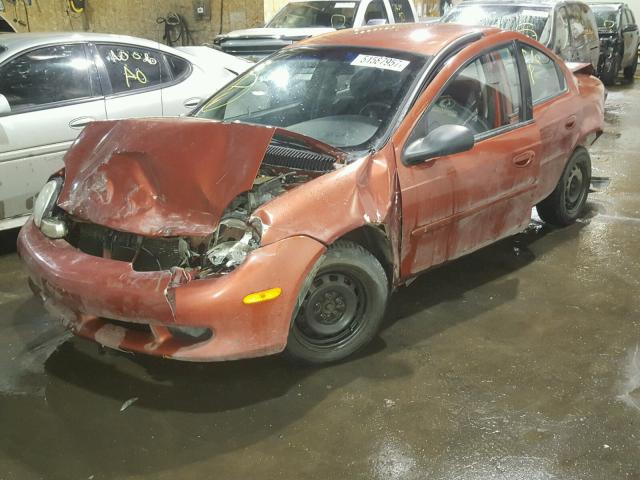 1B3ES46C6YD679688 - 2000 DODGE NEON BASE ORANGE photo 2