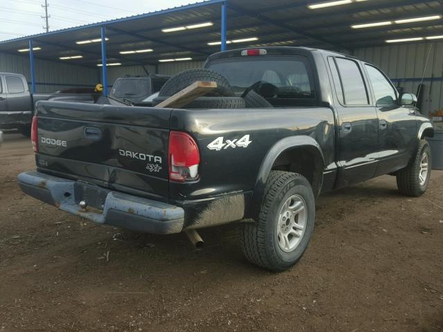 1D7HG38K24S594211 - 2004 DODGE DAKOTA QUA BLACK photo 4