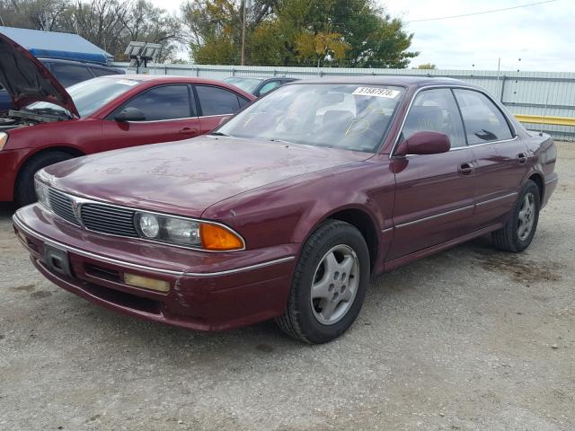 JA3XC47S2NY027776 - 1992 MITSUBISHI DIAMANTE MAROON photo 2