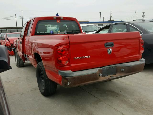 1D7HE22K25S165337 - 2005 DODGE DAKOTA ST RED photo 3