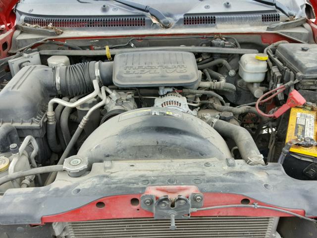 1D7HE22K25S165337 - 2005 DODGE DAKOTA ST RED photo 7