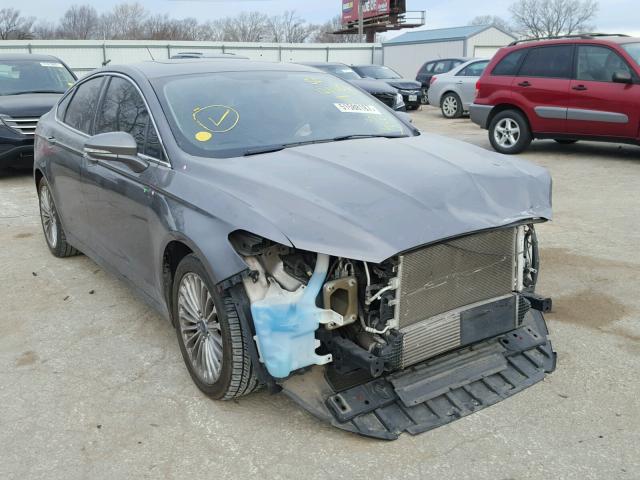 3FA6P0K92ER184808 - 2014 FORD FUSION TIT GRAY photo 1