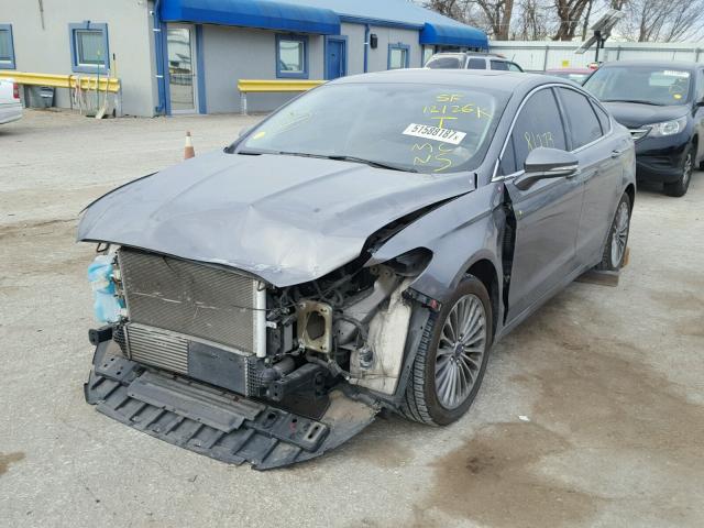 3FA6P0K92ER184808 - 2014 FORD FUSION TIT GRAY photo 2