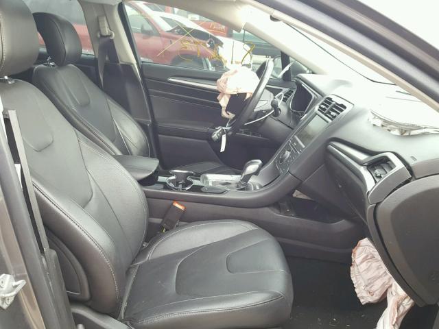 3FA6P0K92ER184808 - 2014 FORD FUSION TIT GRAY photo 5