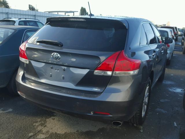 4T3BA3BB7AU010477 - 2010 TOYOTA VENZA BASE GRAY photo 4