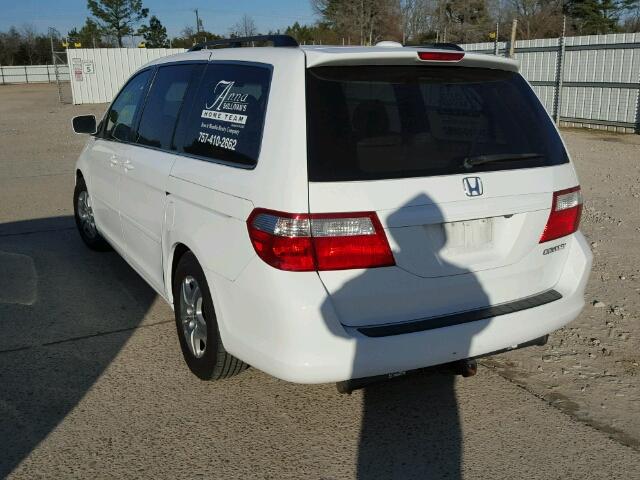 5FNRL387X5B119538 - 2005 HONDA ODYSSEY EX WHITE photo 3