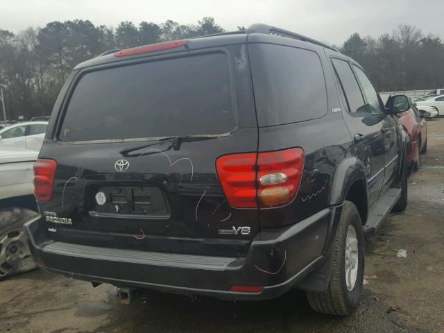 5TDZT38A32S092492 - 2002 TOYOTA SEQUOIA LI BLACK photo 4