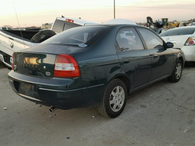 KNAFB161715011198 - 2001 KIA SPECTRA GS GREEN photo 4