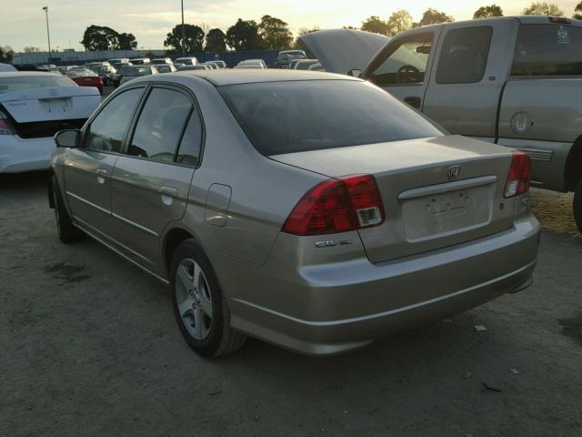 2HGES267X4H588914 - 2004 HONDA CIVIC EX ნაცრისფერი ფოტო 3