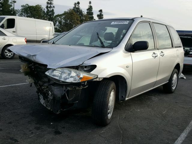 JM3LW28A450554886 - 2005 MAZDA MPV WAGON SILVER photo 2