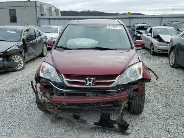 5J6RE4H7XAL101669 - 2010 HONDA CR-V EXL RED photo 9