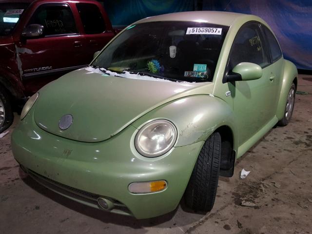 3VWCK21C62M454603 - 2002 VOLKSWAGEN NEW BEETLE GREEN photo 2