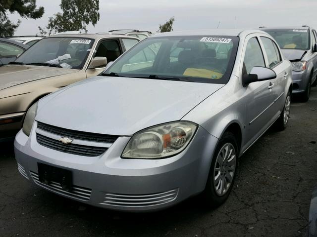 1G1AT58HX97238535 - 2009 CHEVROLET COBALT LT SILVER photo 2