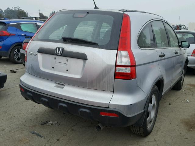 5J6RE38359L008772 - 2009 HONDA CR-V LX SILVER photo 4