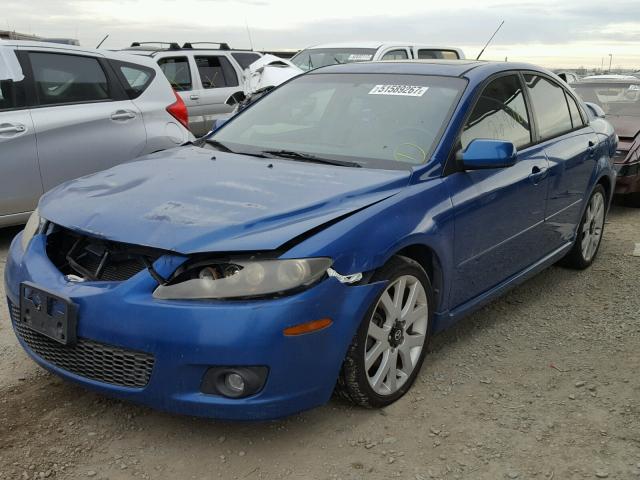 1YVHP84D365M02787 - 2006 MAZDA 6 S BLUE photo 2