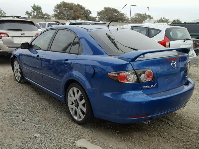 1YVHP84D365M02787 - 2006 MAZDA 6 S BLUE photo 3