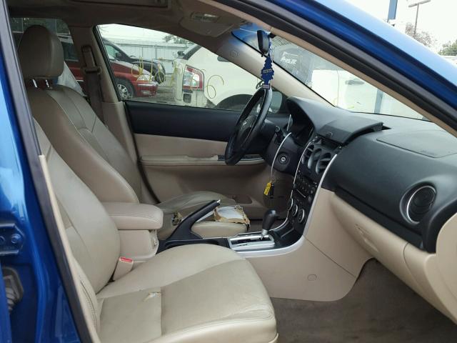 1YVHP84D365M02787 - 2006 MAZDA 6 S BLUE photo 5