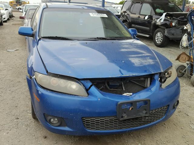 1YVHP84D365M02787 - 2006 MAZDA 6 S BLUE photo 9