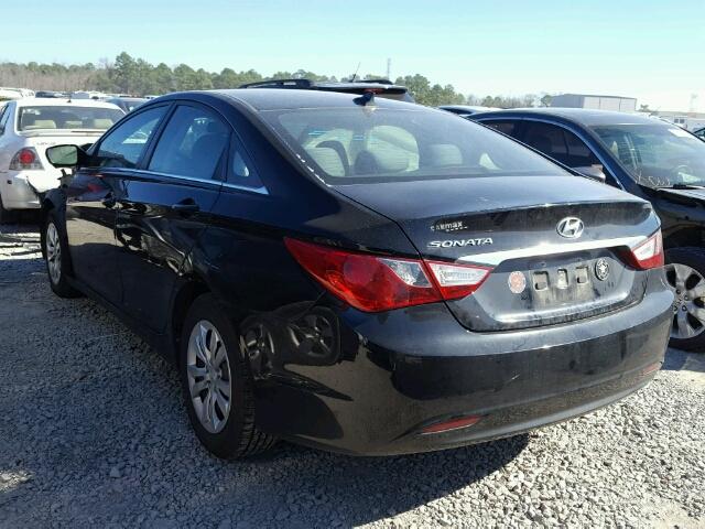 5NPEB4AC7CH482909 - 2012 HYUNDAI SONATA GLS BLACK photo 3