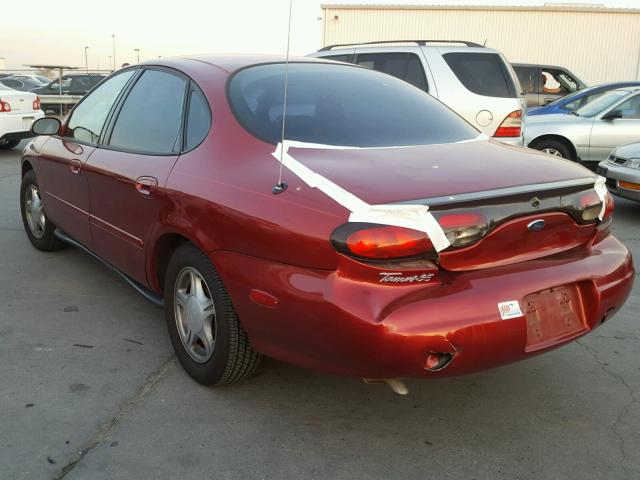 1FAFP53U6XA295021 - 1999 FORD TAURUS SE MAROON photo 3