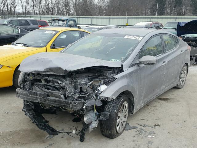 KMHDH4AE4DU590659 - 2013 HYUNDAI ELANTRA GL GRAY photo 2