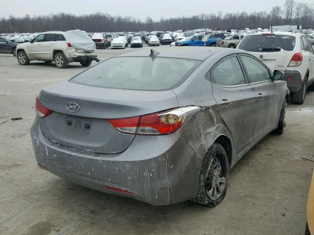 KMHDH4AE4DU590659 - 2013 HYUNDAI ELANTRA GL GRAY photo 4