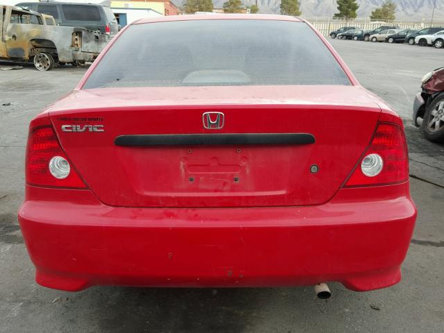 1HGEM21165L046260 - 2005 HONDA CIVIC DX V RED photo 9