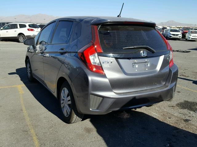 JHMGK5H55GS015869 - 2016 HONDA FIT LX GRAY photo 3